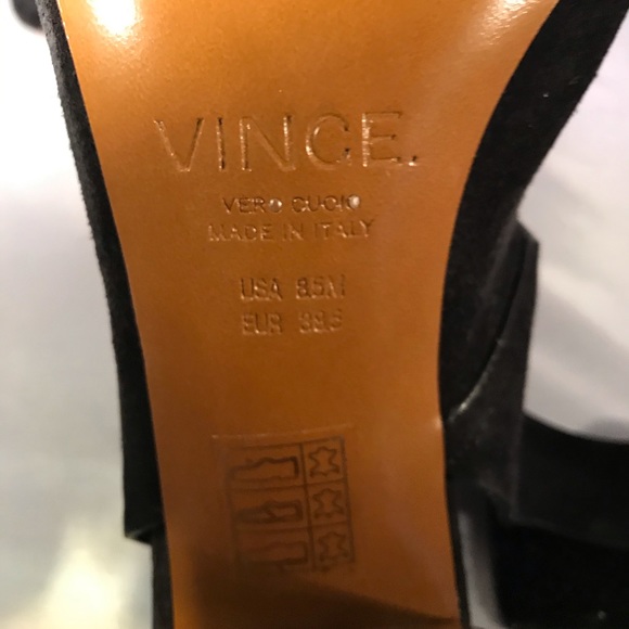 Vince Camuto Black suede heels size 8.5 - Picture 4 of 5